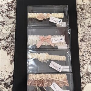 Elegant Cream and champagne Wedding, Prom Garter